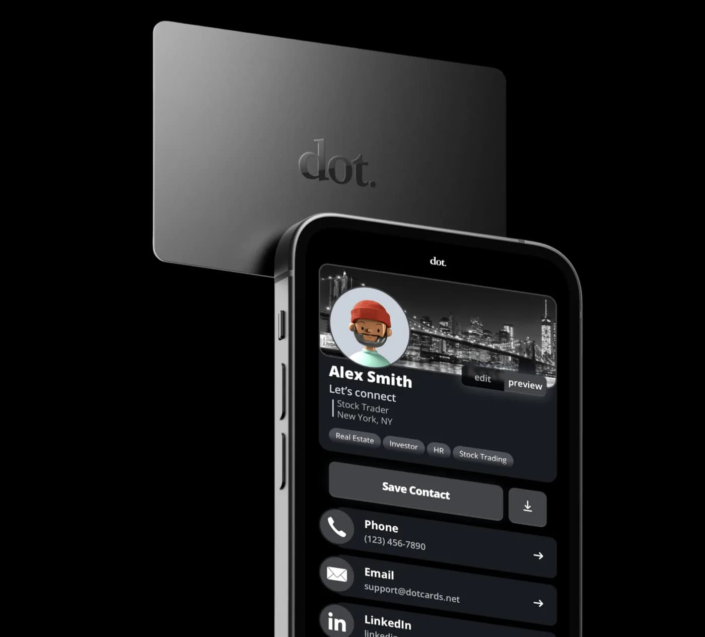 Dot digital business cards