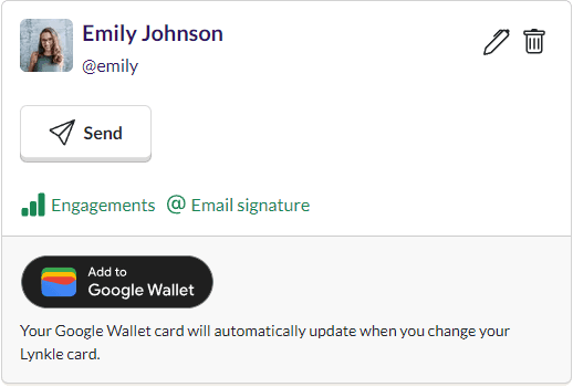 Add to Google Wallet