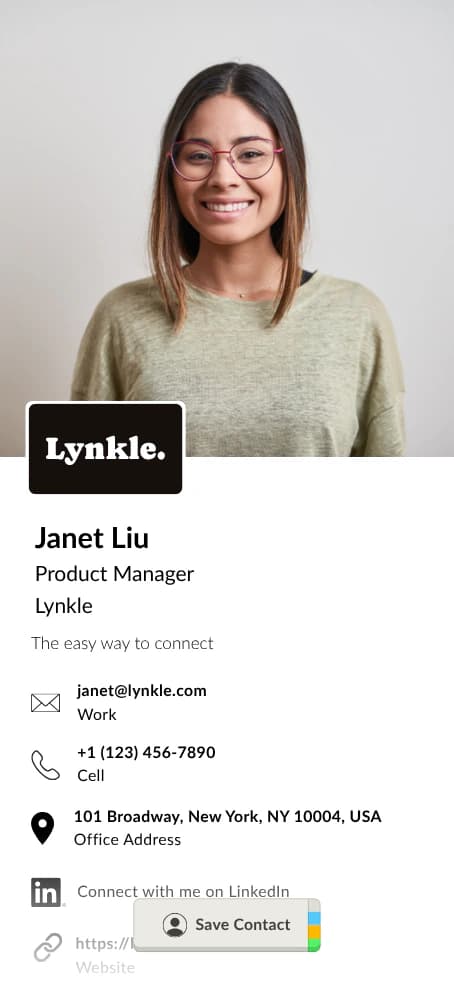 Team card example 2