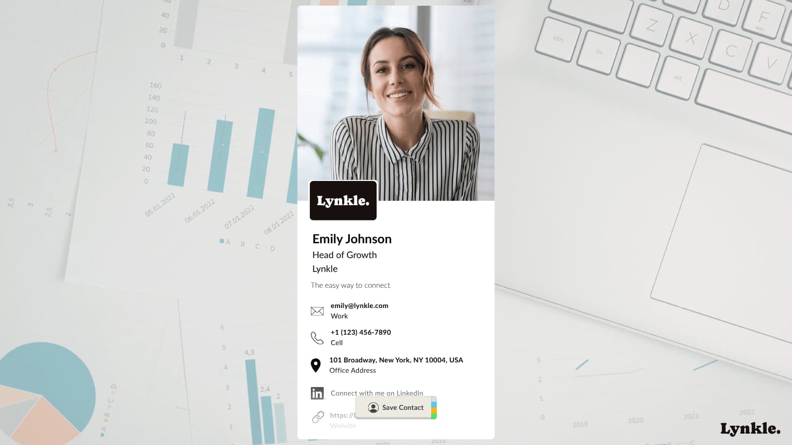 Digital business card statistics
